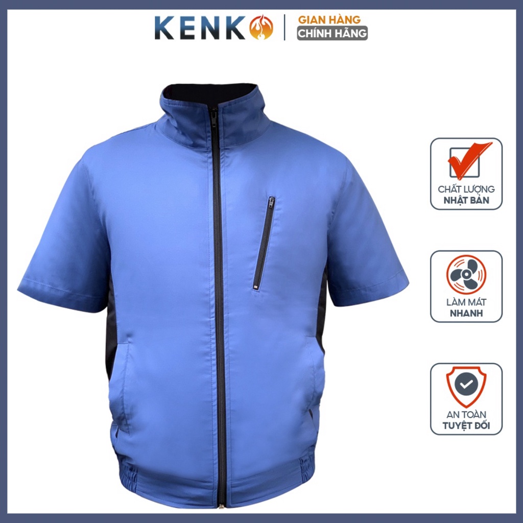 Áo điều hòa Nhật Bản KENKO dáng cộc tay pin K03 tặng kèm đá khô