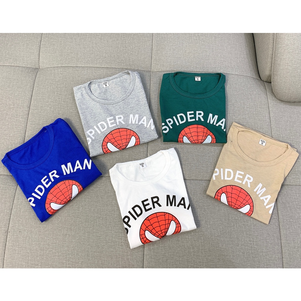 ( Size nhỡ 20~30kg) Bộ siêu nhân bé trai cộc tay chất cotton mềm