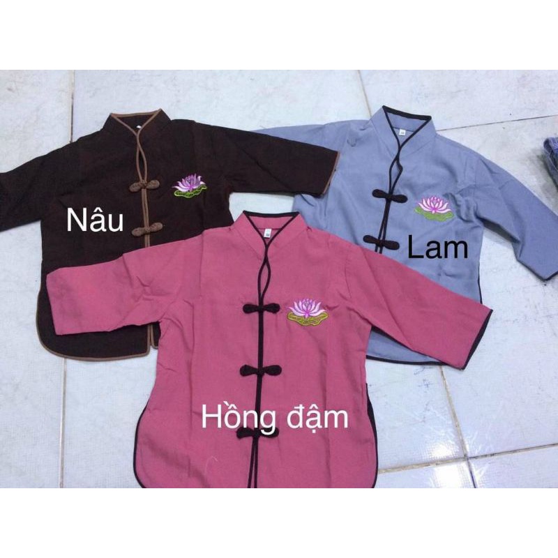 Bộ lam đi chùa bé gái.