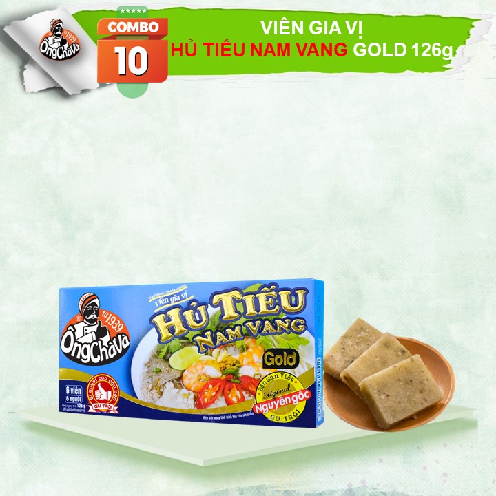 Combo 10 hộp gia vị viên Hủ Tiếu Nam Vang Ông Chà Và 126g
