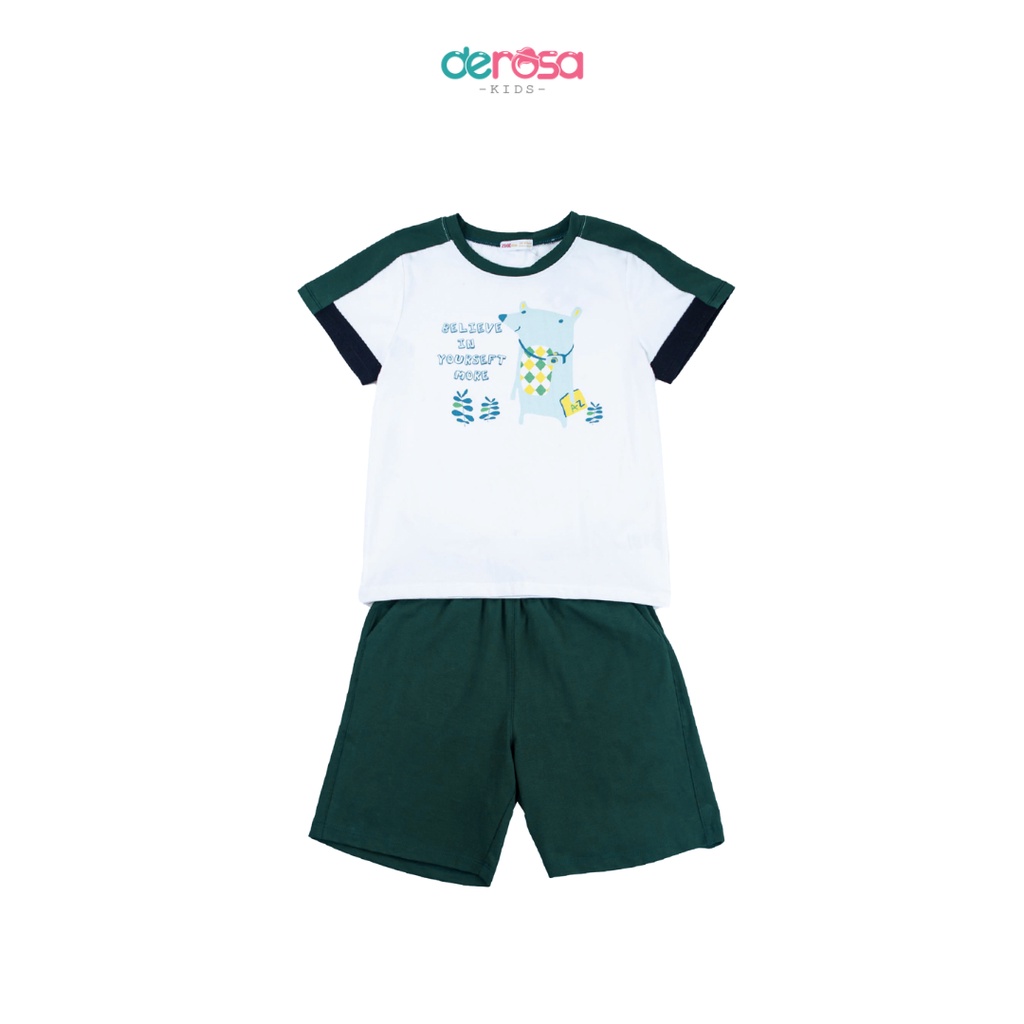 Quần áo trẻ em bộ cộc tay hè bé trai DEROSA KIDS (3 - 8 tuổi) KD025B - KD021B