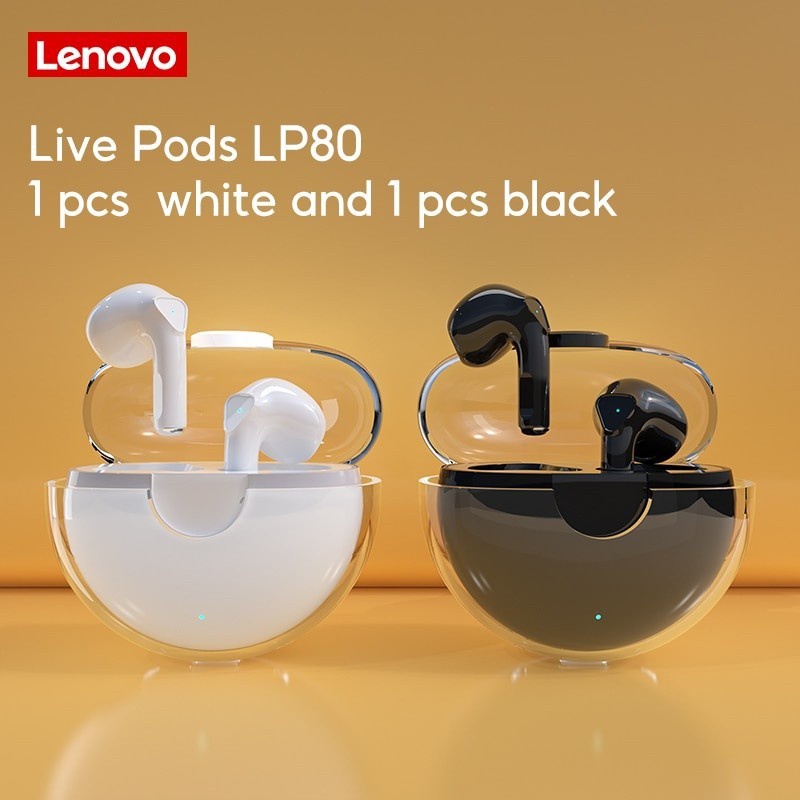 Tai nghe bluetooth không dây Lenovo LP80 thinkplus Live Pod có micrô Tai nghe chống nước IPX5