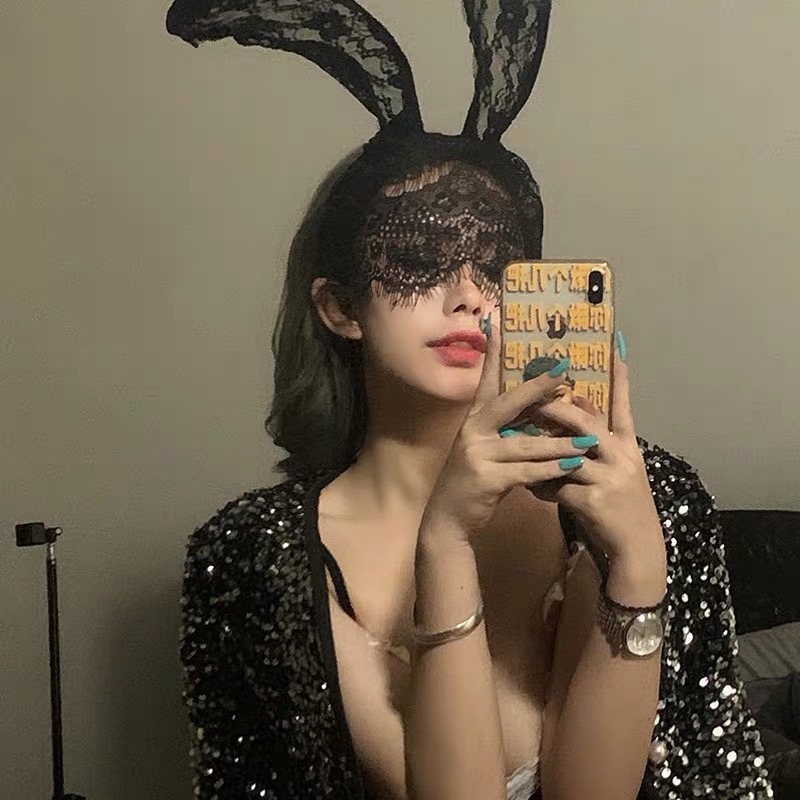 Cài Tóc Tai Mèo Phối Ren Quyến Rũ Dành Cho Nữ