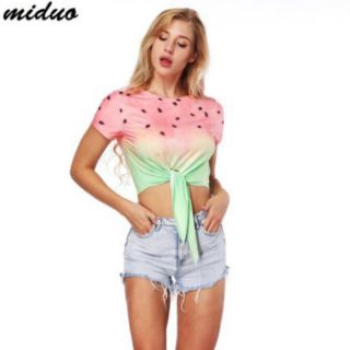 Áo croptop 3D dưa hấu độc lạ