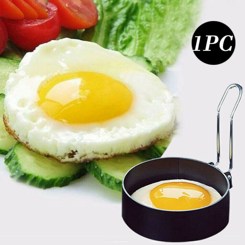 Khuôn Chiên Trứng Hình Tròn Bằng Thép Không Gỉ Chống Dính