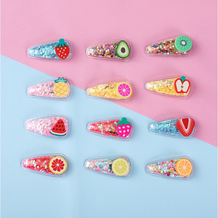 Kẹp Tóc Hoa Quả Trái Tim Dễ Thương