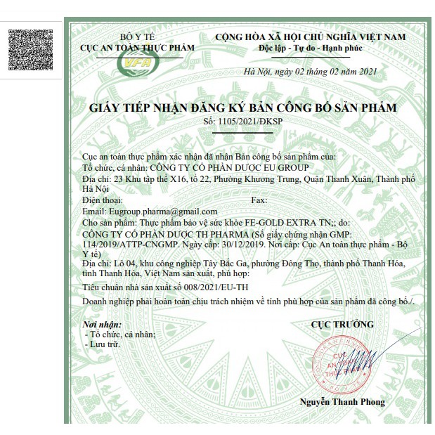 Viên Bổ máu FE GOLD EXTRA Bổ sung sắt, Acid Folic cho bà bầu và người thiếu máu - Hộp 80 viên - Chuẩn GMP