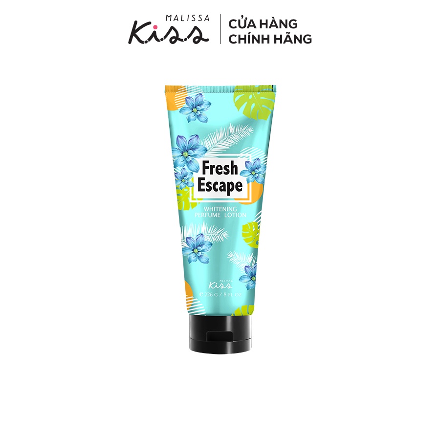 Sữa Dưỡng Trắng Da Toàn Thân Hương Nước Hoa Malissa Kiss Hương Fresh Escape 226g