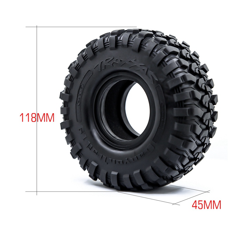 Set 4 Bánh Xe Cao Su 118MM 1.9 Dành Cho Xe Đồ Chơi 1 / 10 RC Axial SCX10 90046 AXI03007 Traxxas TRX4 D90 Tamiya CC01