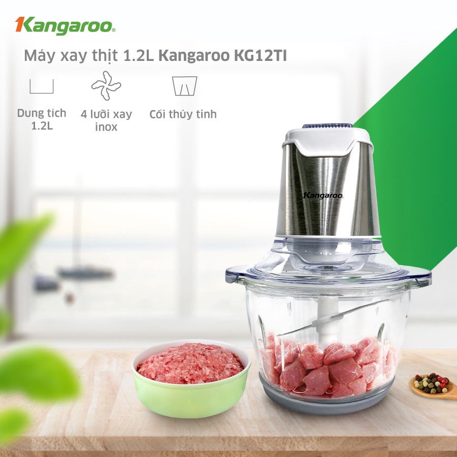 [Mã ELHADEV giảm 4% đơn 300K] Máy xay thịt 1.2L Kangaroo KG12TI