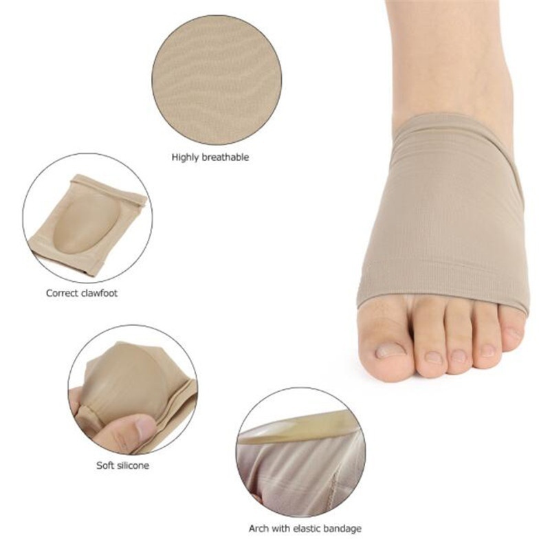 1 Pair Flat Feet Orthotic Plantar Fasciitis Arch Support Sleeve Cushion Pad Heel Foot Care Insoles foot Pad Orthotic Tool