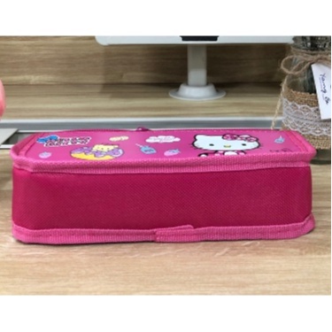 Túi đựng bút 2 ngăn, Bóp viết vải học sinh hình hoạt hình