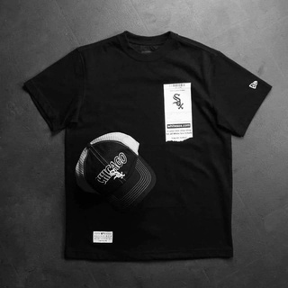 Áo Tee Đen New Era Chicago, Detroit