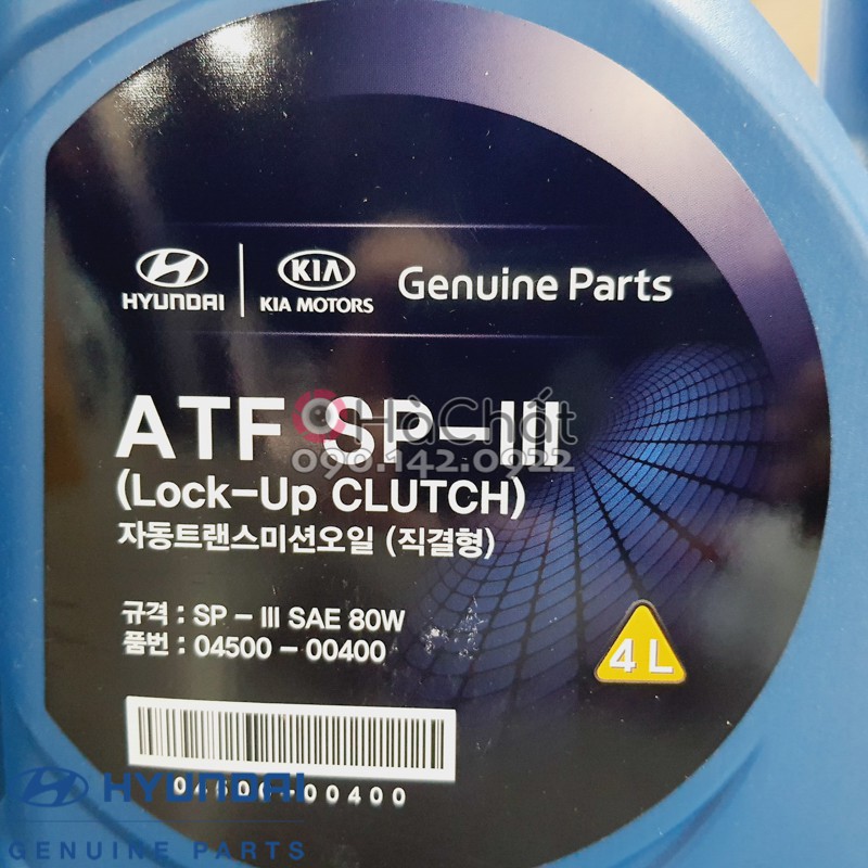 Dầu Hộp Số Tự Động Hyundai Kia ATF SP-III SP3 4 Lít 🚘 Nhập Khẩu HÀN QUỐC