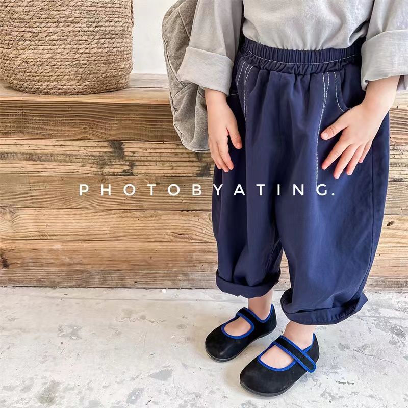 [Babycat] Hàng Có Sẵn Quần Harem Cotton Phong Cách Nhật Hàn Hàn Quốc Thời Trang Mùa Xuân Cho Bé Trai Và Bé Gái
