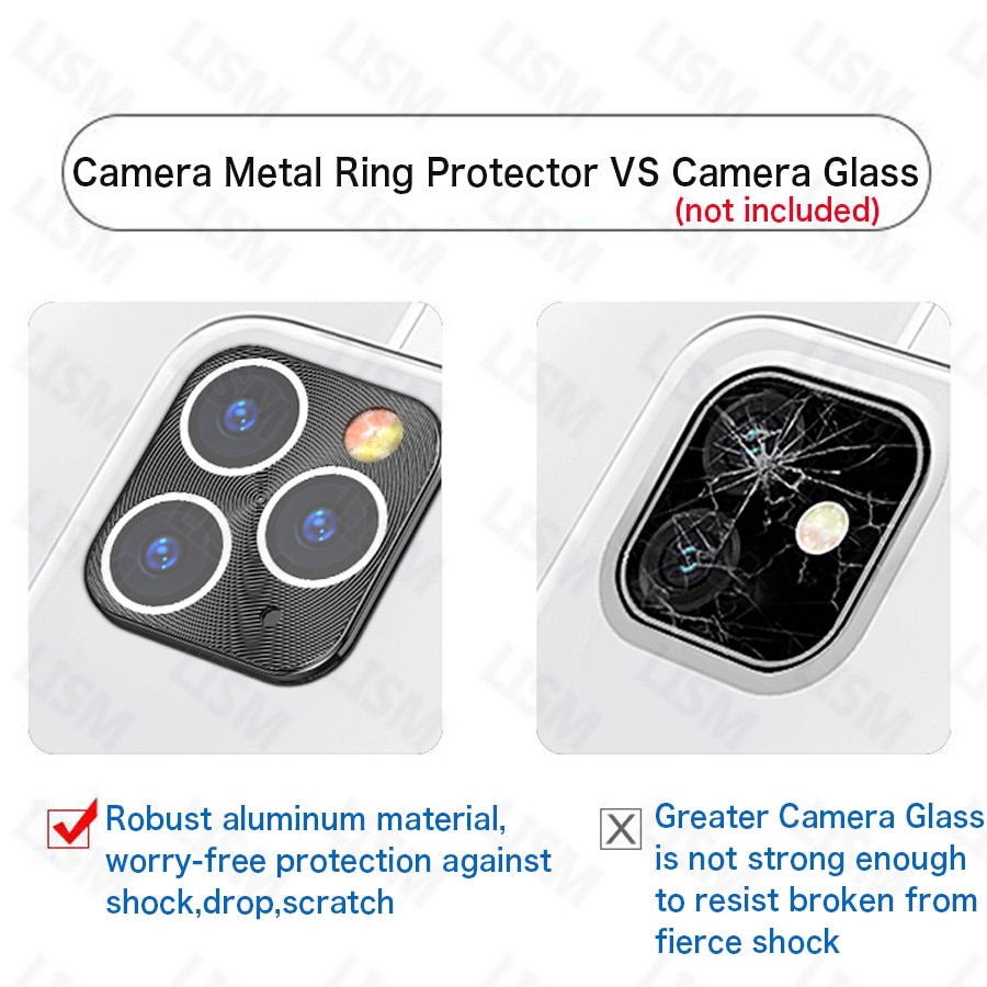 Khung Kim Loại Bảo Vệ Ống Kính Máy Ảnh Sau Cho iPhone 11 Pro Max i11 iPhone 11 Pro