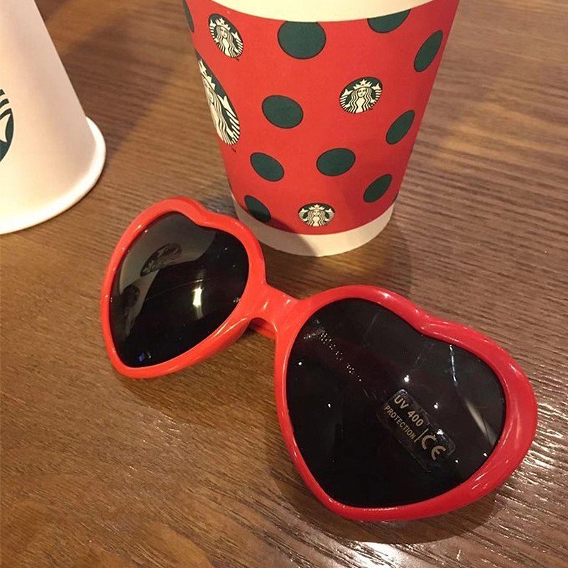 Vibrato With The Same Love Glasses Net Celebrity Watching The Lights Become Peach Heart Special Effects Eyes Sunglasses