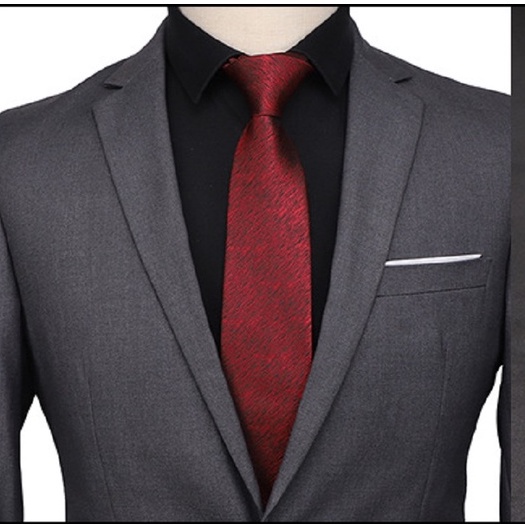Cravat Nam bản lớn 8cm phù hợp phong cách công sở, thanh lịch, cà vạt nam màu đỏ thời trang - CV-8112