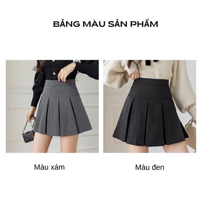 Chân Váy Xếp Ly Bản To Phong Cách Hàn Quốc