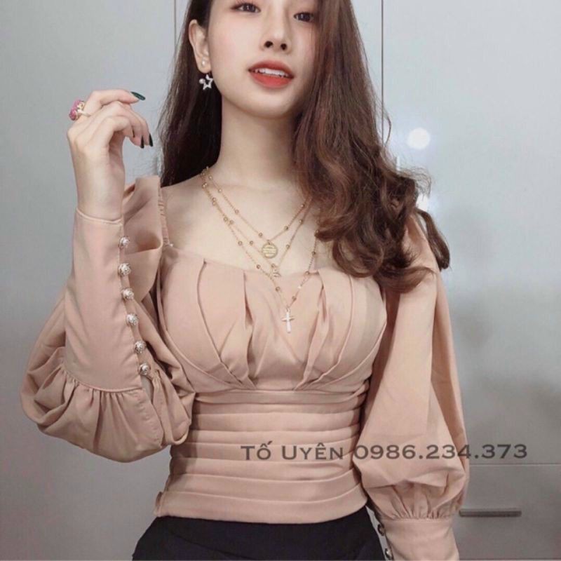 Áo cúp ngực tay phồng