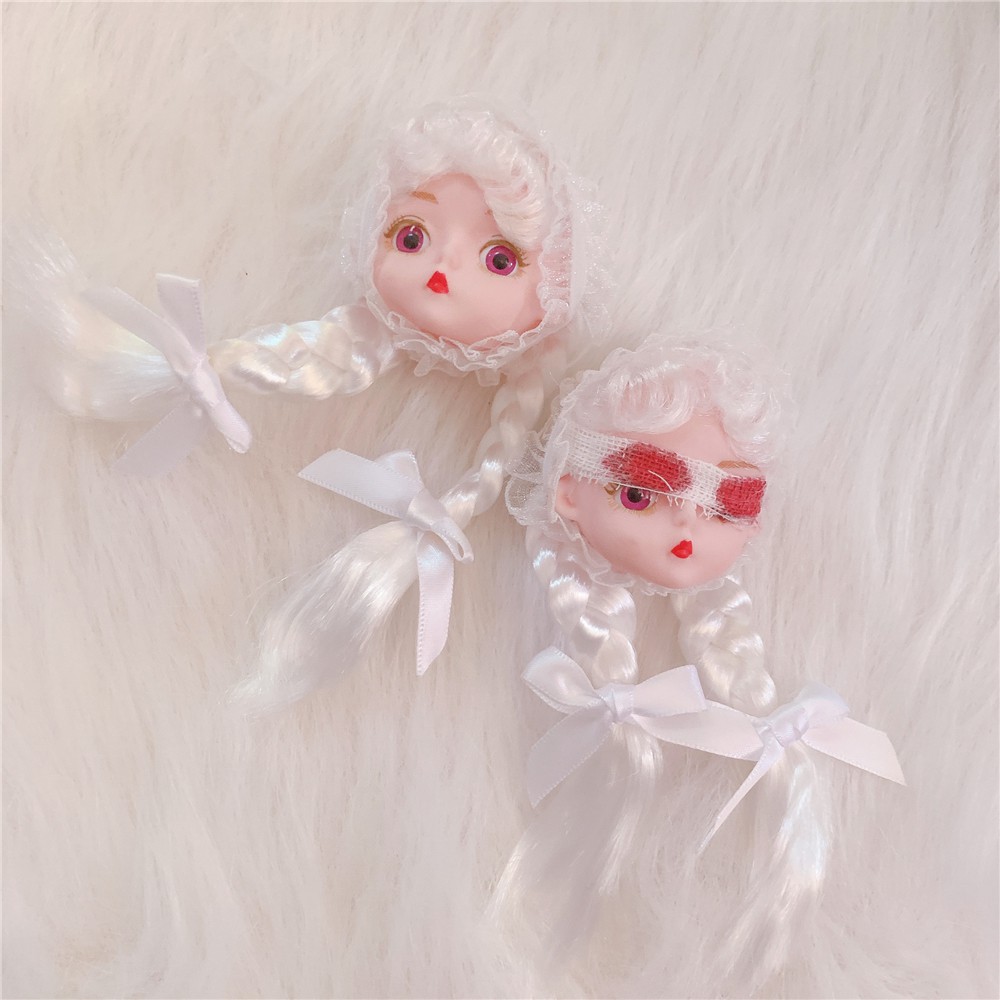 Bad Kẹp Tóc Ren Cài Tóc Hình Đồng Phục JK Kinh Dị Thủ Công Hai Cách Sử Dụng Với Máu