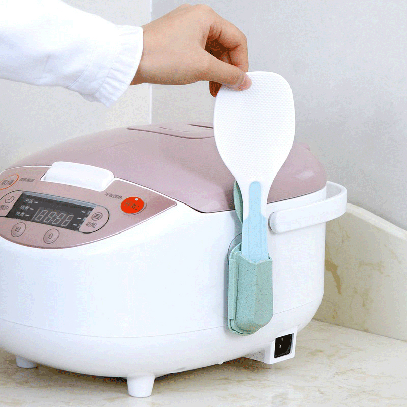 Giá đỡ muỗng xới cơm gắn nồi cơm điện tiện lợi