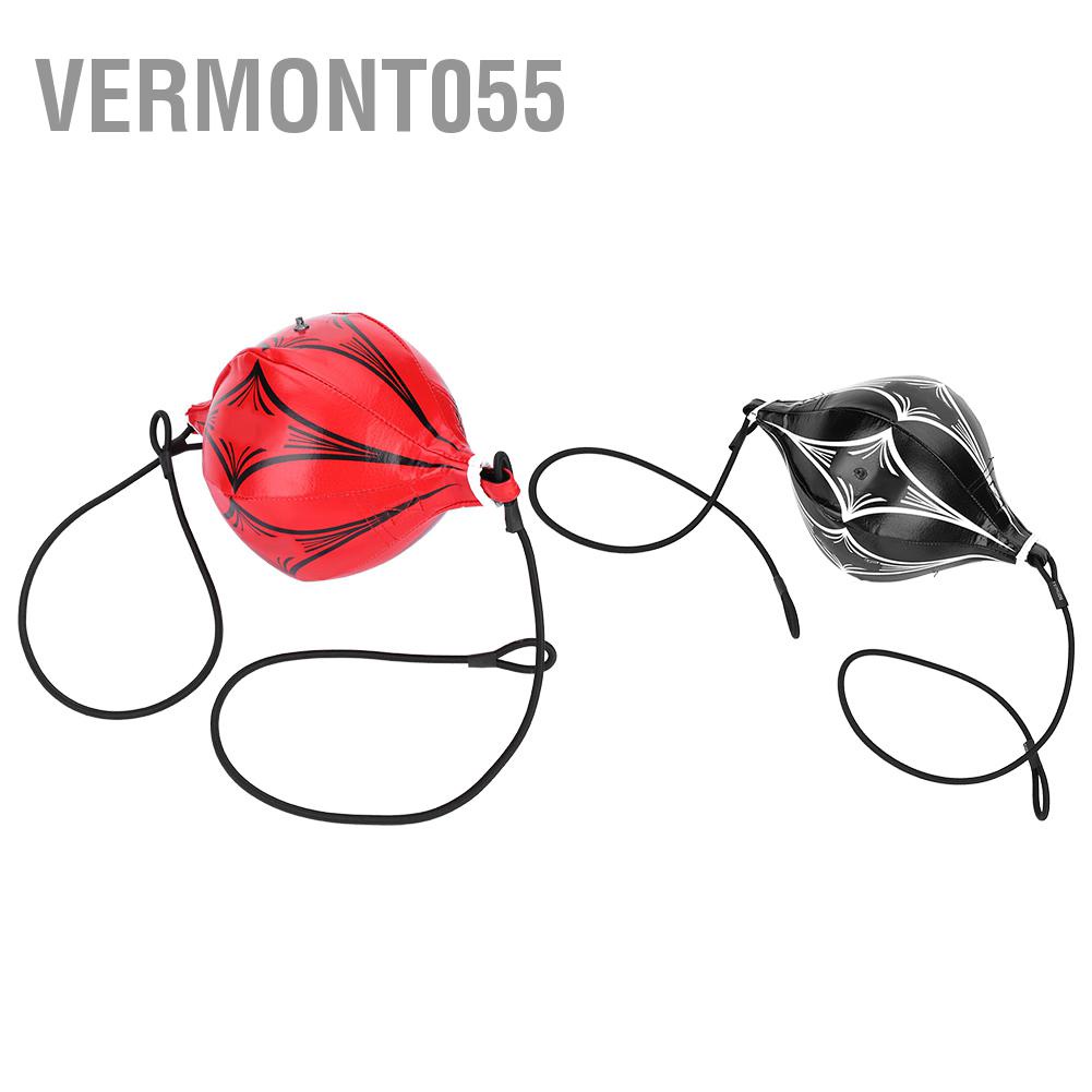 Vermont055 Vermont055 Huấn luyện quyền anh Bóng đá tốc độ da Double End Túi đựng MMA Hình quả lê Đồ chơi