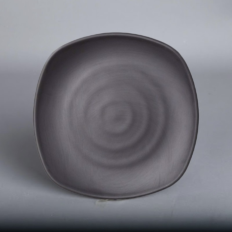 Dĩa melamin KORMEL 223x223mm màu đen