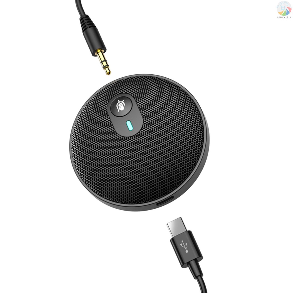 Micro đa hướng USB U3 cho máy tính bàn / laptop để tham gia các cuộc họp / gọi video có cáp AUX Type-C dài 3.5mm
