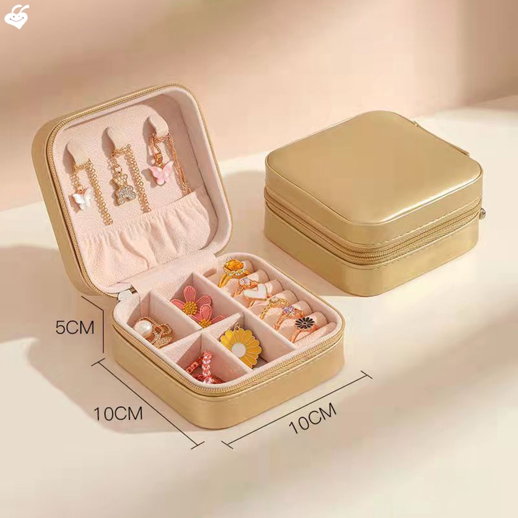 Hộp Đựng Trang Sức Bằng Da PU Thiết Kế Đơn Giản Tiện Dụng