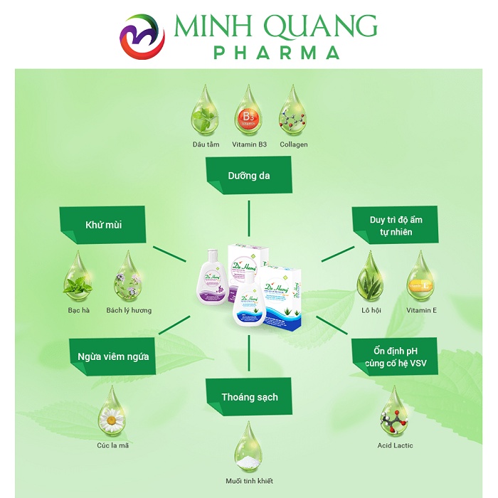 Dung dịch vệ sinh phụ nữ DẠ HƯƠNG sạch khuẩn, thơm lâu 100ml