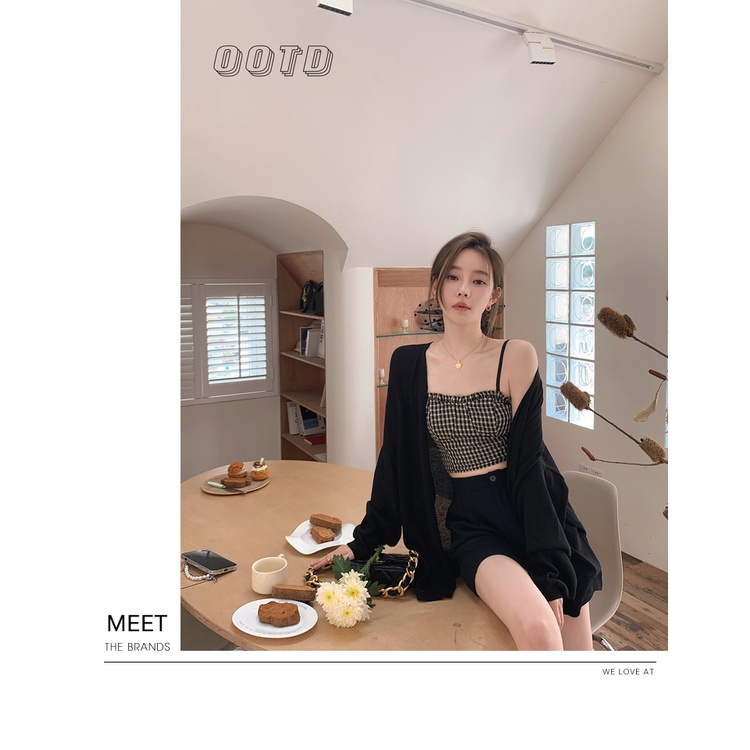 Áo Khoác Cardigan Dệt Kim Tay Dài Dáng Rộng Thiết Kế Đơn Giản Hợp Thời Trang