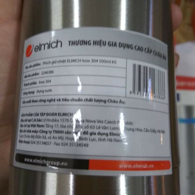 Bình Giữ Nhiệt INOX304 ELMICH K5 500ml