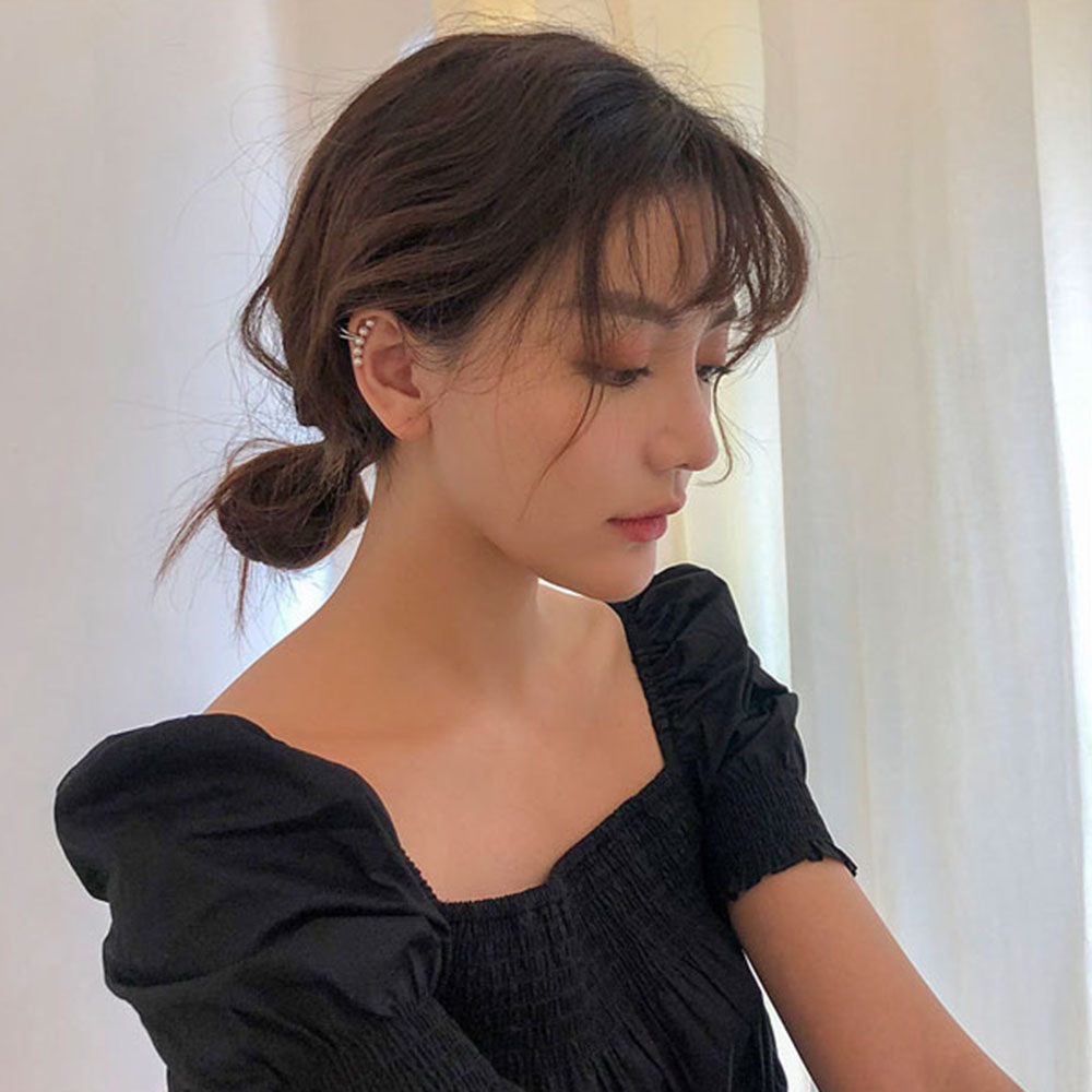 Khuyên vành tai đính ngọc trai thời trang cho nữ