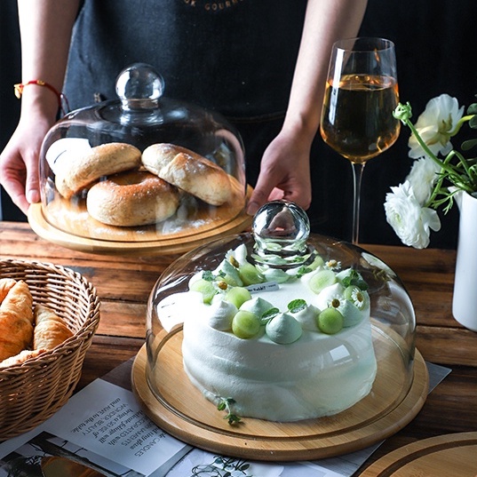Nắp chụp bánh thuỷ tinh, nắp thuỷ tinh chụp bánh, lồng chụp bánh trang trí tiệc cưới tiệc sinh nhật