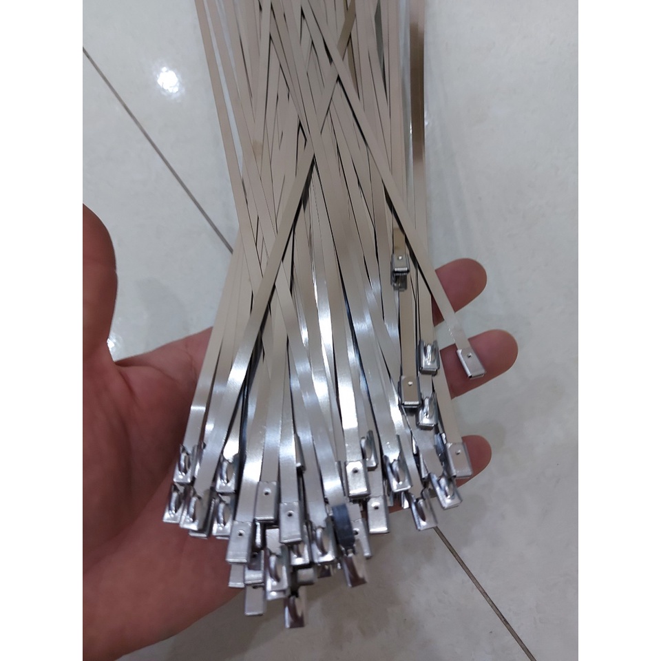 Dây thít inox 304 kích thước 4.6x250mm 1 túi có 100 sợi