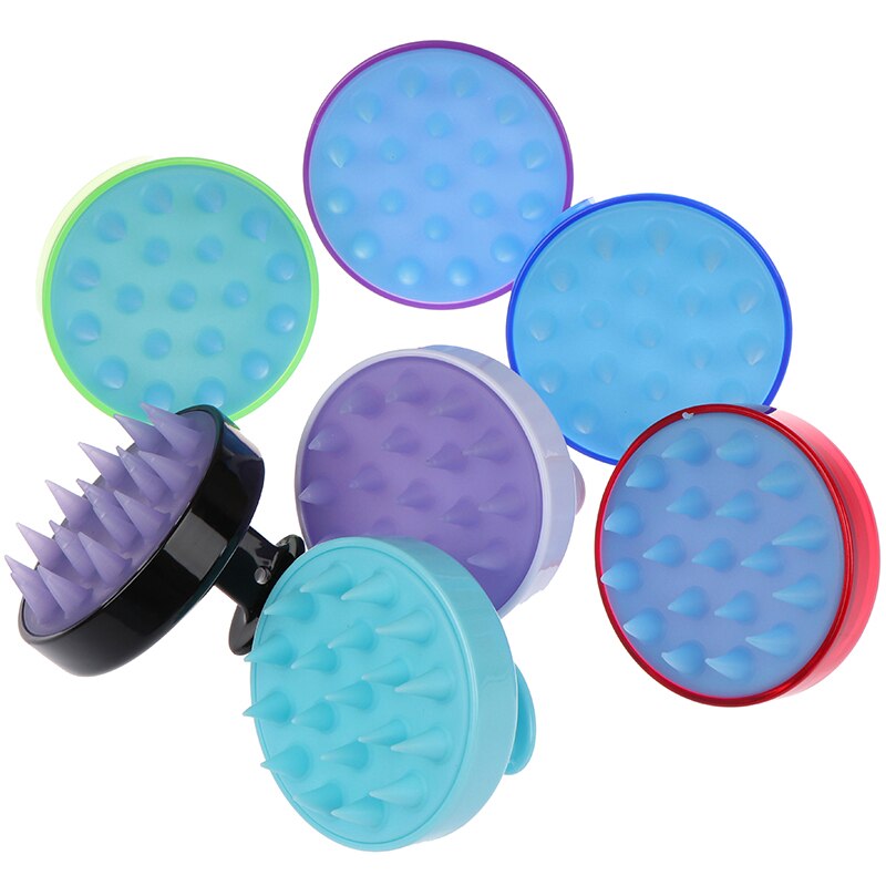 (Hàng Mới Về) Bàn Chải Silicone Mát Xa Da Đầu Khi Tắm Tiện Dụng