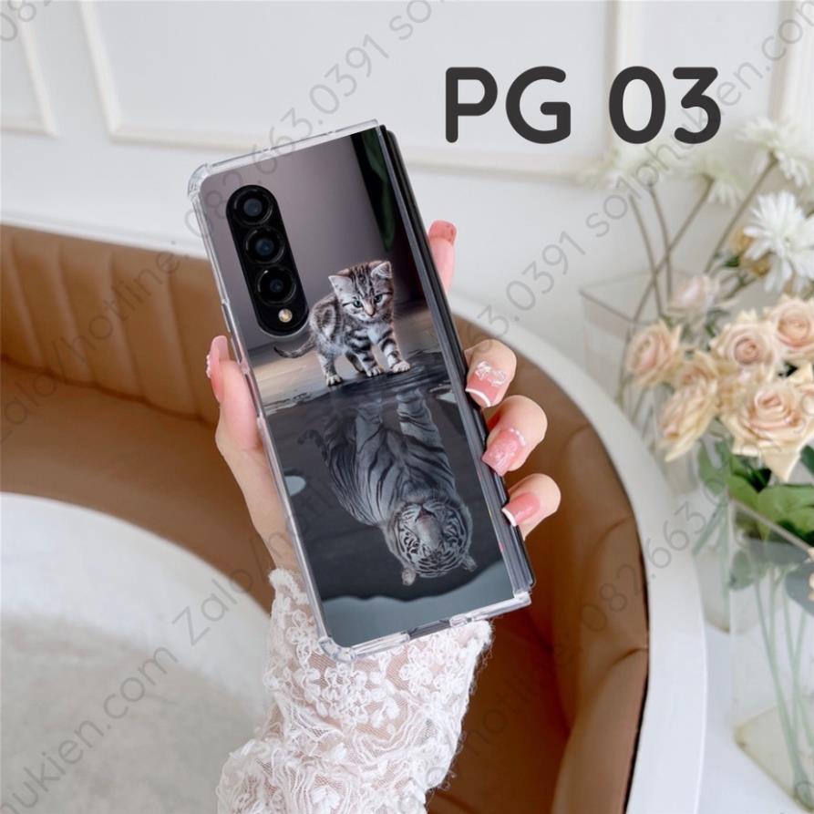 Ốp lưng Samsung Z Fold 5 / Z Fold 4 / Z Fold 3 / Z Fold 2  viền dẻo in hình gấu kaws nhiều mẫu