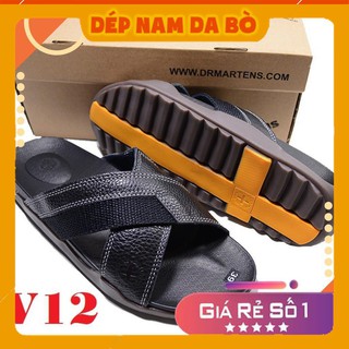 [Ảnh Thật] Dép Dr Martin Da Bò Quai Chữ X Cao Cấp V12