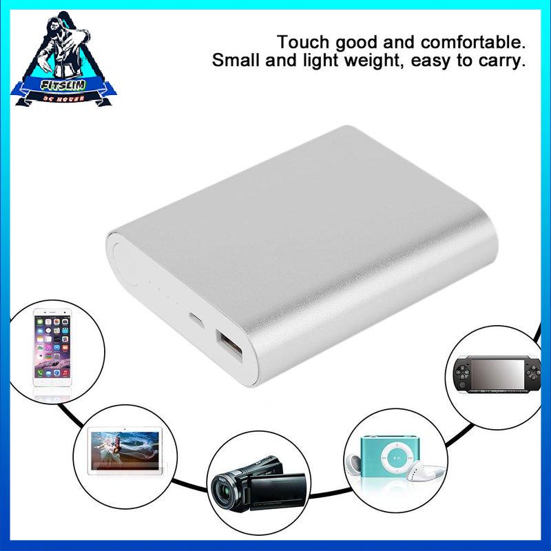 [Fitslim] 10400mAh USB External Backup Battery Charger 4*18650 Battery Power Bank Case
