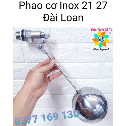 Phao cơ INOX SUS 304 Đài Loan phi 21 phi 27 (hàng dày nặng)