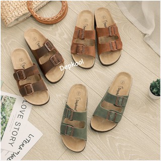 Dép Quai Ngang - Đế trấu Quai Da Bò Unisex-Form xuất khẩu (form to)