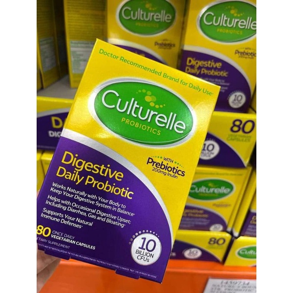 Viên uống hỗ trợ hệ tiêu hóa từ Culturelle Digestive Health Probiotic 80 viên