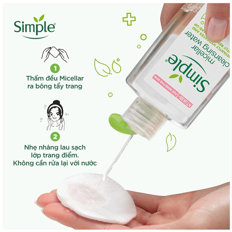 Nước Tẩy Trang Simple Kind To Skin Micellar Cleansing Water 200ml