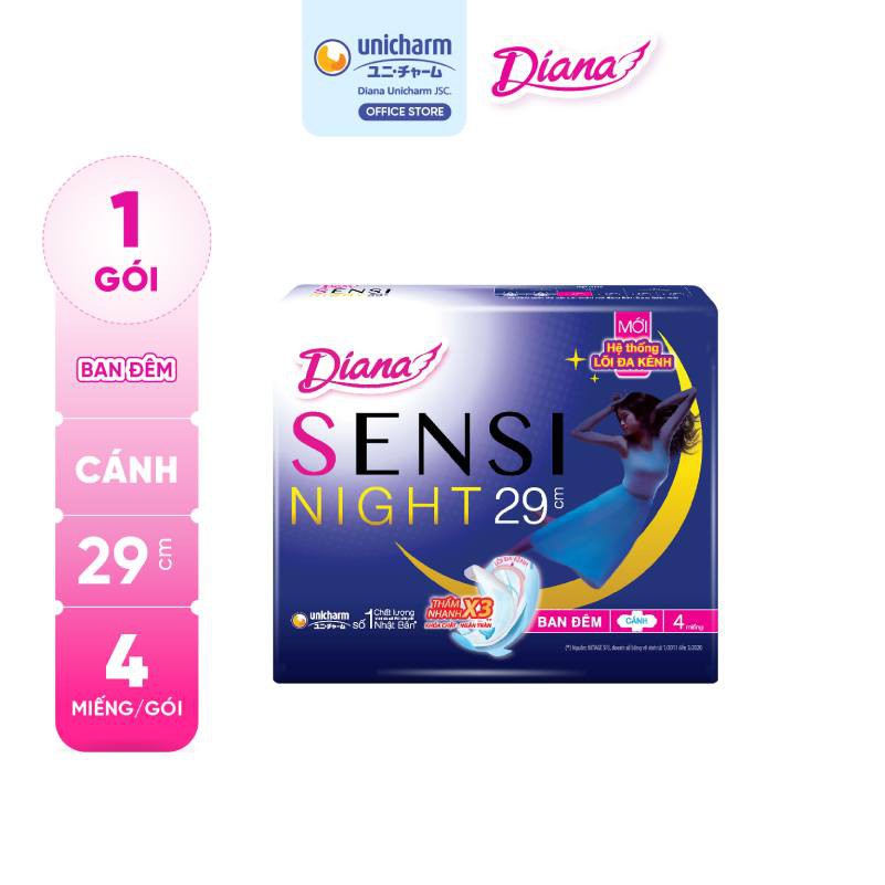 Băng vệ sinh Sensi Supernight 29cm 4 miếng/gói