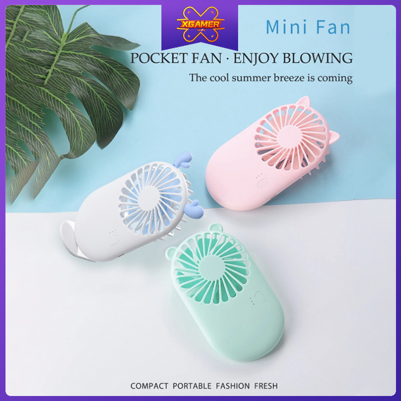 XGamer Mini Macaron fan Cute Handheld 3 Modes USB Battery Charger Cooling Outdoor / Office / Travel During Summer | BigBuy360 - bigbuy360.vn