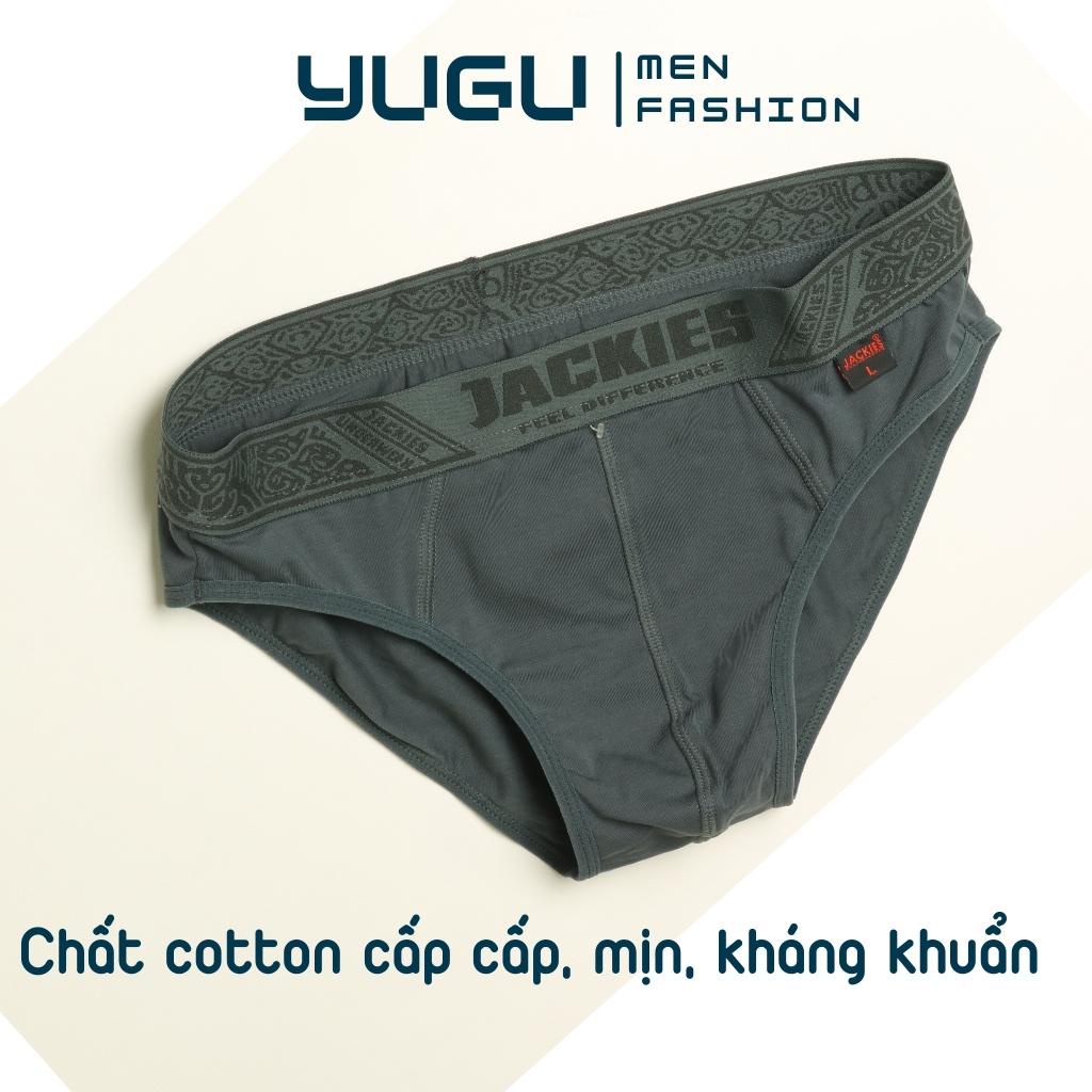 Quần lót nam cao cấp cotton kháng khuẩn JACKIES M07, 1 chiếc quần sịp nam tam giác chính hãng Việt Nam 40kg-90kg,che tên