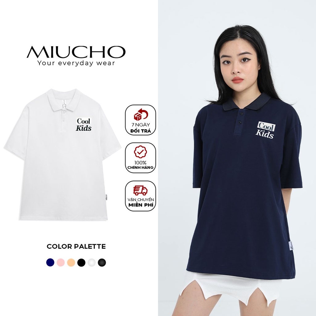 Áo thun polo cotton nữ unisex basic MP002 Miucho
