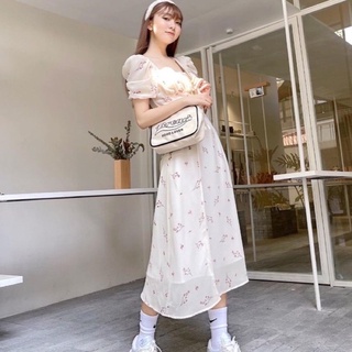 (ẢNH THẬT KÈM VIDEO) VÁY XẺ TÀ VOAN HOA HỒNG