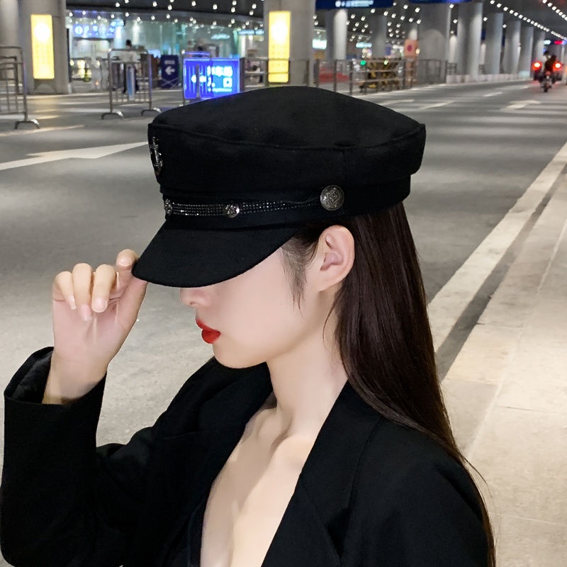 Mũ beret vải len phong cách retro thời trang cho nữ